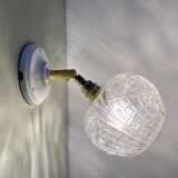 Vintage molded glass globe wall light