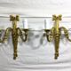 Pair of sconces Bronze 2 lights Louis XVI style