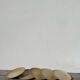5 beige stoneware dessert plates