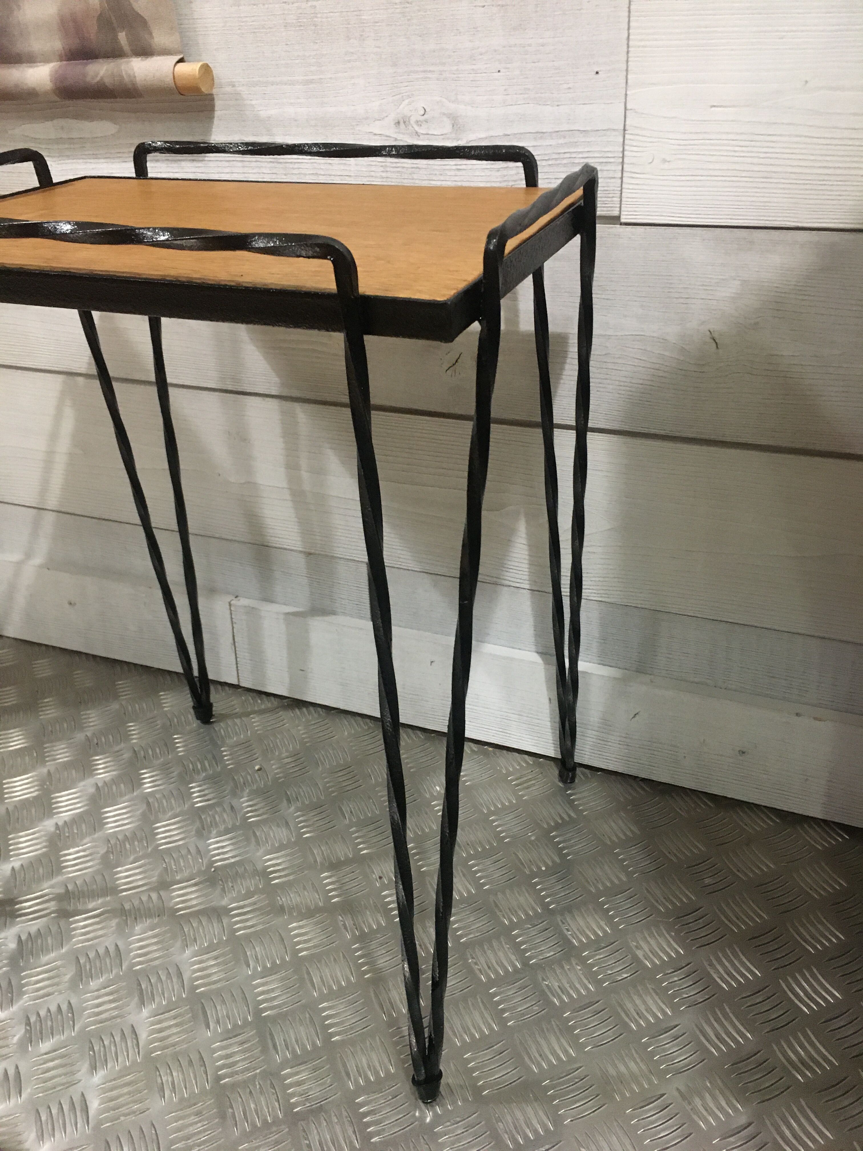 Wrought iron side table