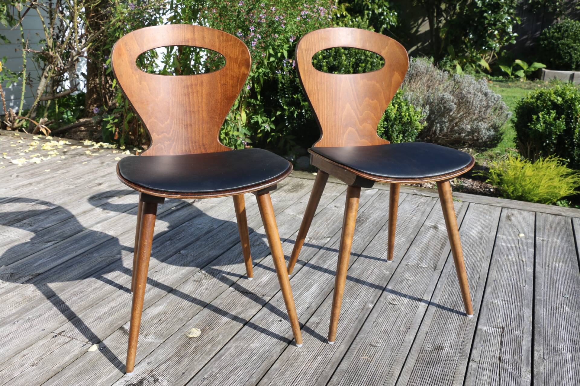 2 chaises baumann v2 skaï noir