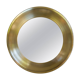 Modern round brass mirror from the mid-century by Glasmäster in Markaryd, Sweden, 1960s.