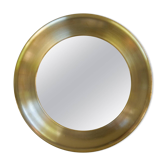 Miroir arrondi en laiton moderne du milieu du siècle par Glasmäster à Markaryd, Suède, années 1960