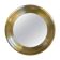 Modern round brass mirror from the mid-century by Glasmäster in Markaryd, Sweden, 1960s.