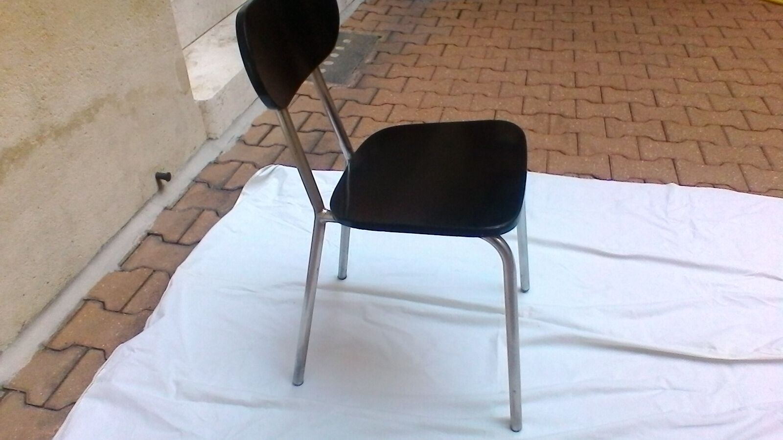 Vintage chair in black formica