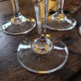 Set of 8 cut crystal flutes from the 70s-80s.