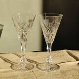 Saint louis 2 Port/white wine glasses Cut crystal