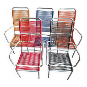 Suite de 5 fauteuils - fil