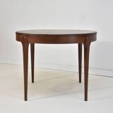Vintage round Scandinavian table from the 60s, teak legs.