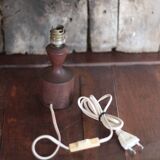 Scandinavian wooden lamp, vintage wooden lamp base, table lamp