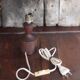 Lampe bois scandinave, pied de lampe bois vintage, lampe à poser