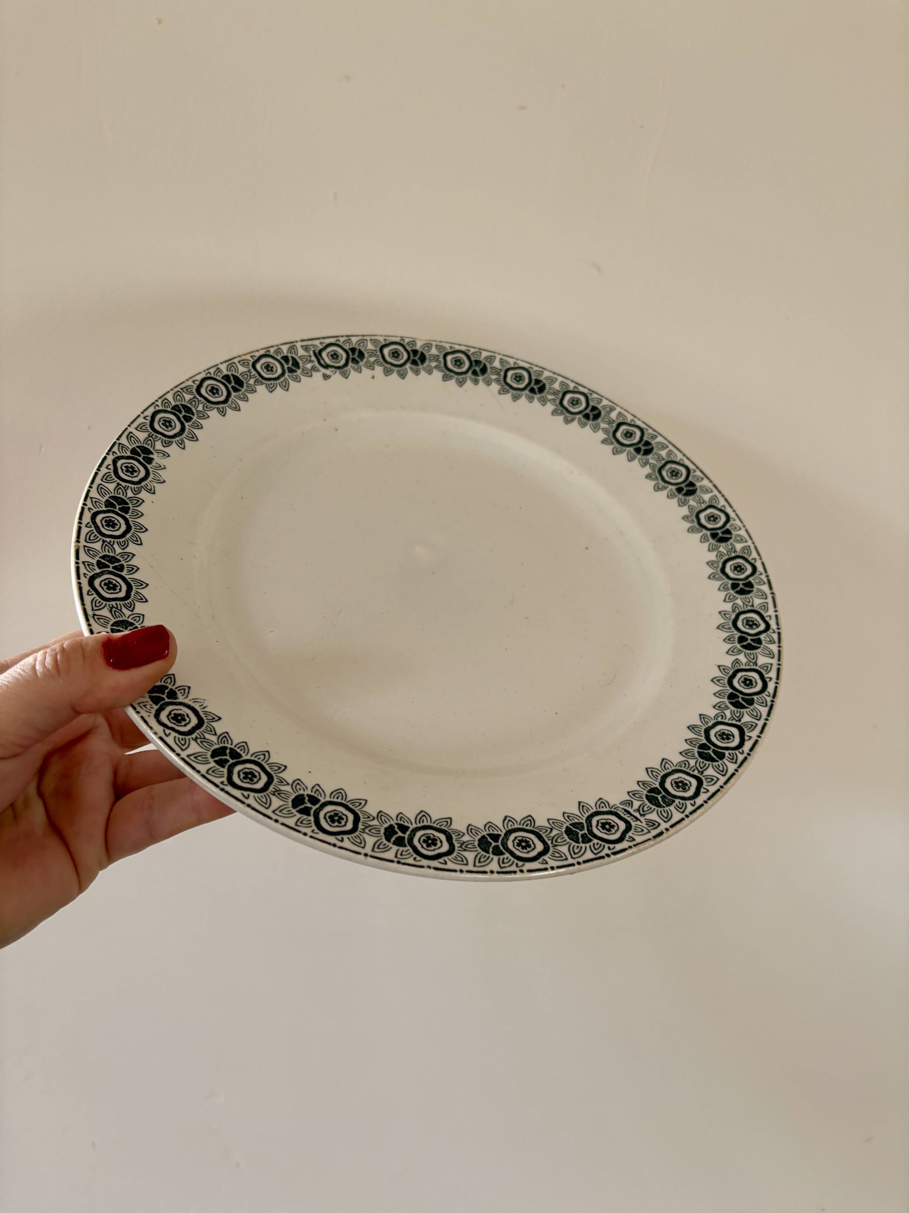 Compotier - footed plate in ironstone model Iberia from Saint Amand