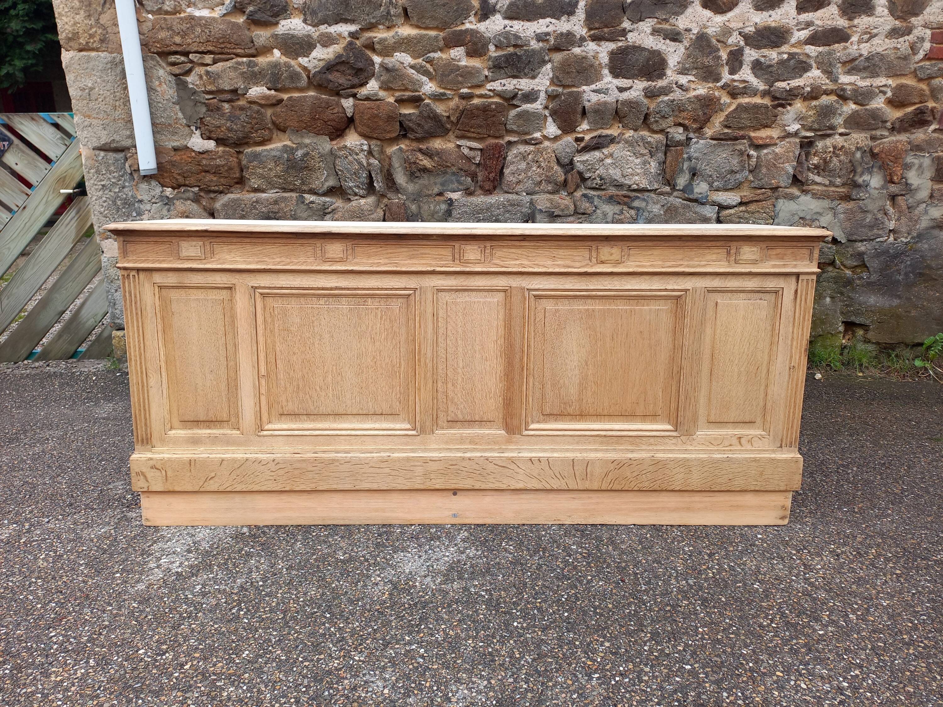 Antique oak shop counter