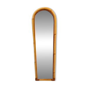 Grand miroir arche vintage - bambou