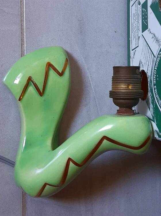 1950s ceramic wall light