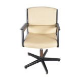 Leather and wood office chair