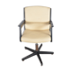 Fauteuil de bureau en cuir et bois