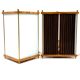 Leonardo Mosso 2 palisander and brass table lamps, Italy 1970s