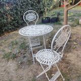 Wrought iron garden furniture