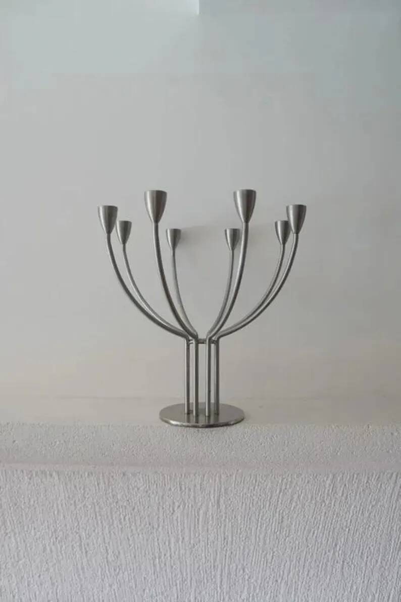 Chandelier / 8-arm candlesticks by K&M Hagberg - IKEA vintage 1990