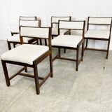 Wenge wooden dining chairs by Spectrum, 1970s