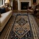 Rug Kilim Brown Wool Antique Karabagh Carpet Traditional Flat-Woven Area Rug