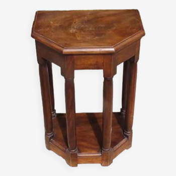 Petite table demi hexagone guéridon