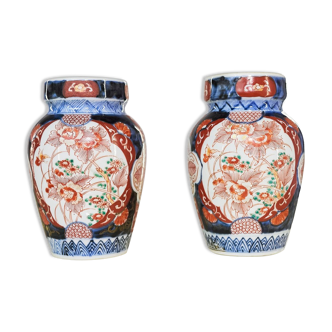 Pair of Japanese antique imari vases