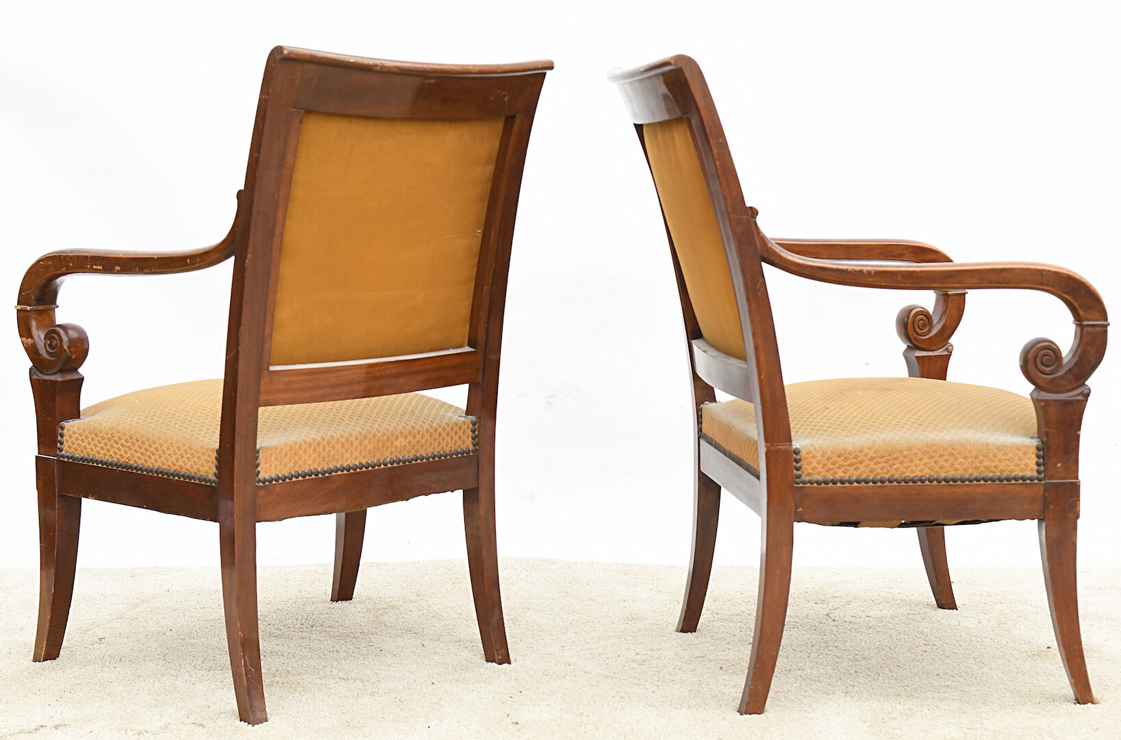 Pair of Empire style armchairs