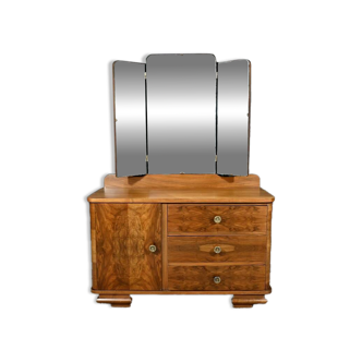 Coiffeuse en Ronce de Noyer, Art Déco - 1930