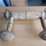 Coat rack with 2 old hooks