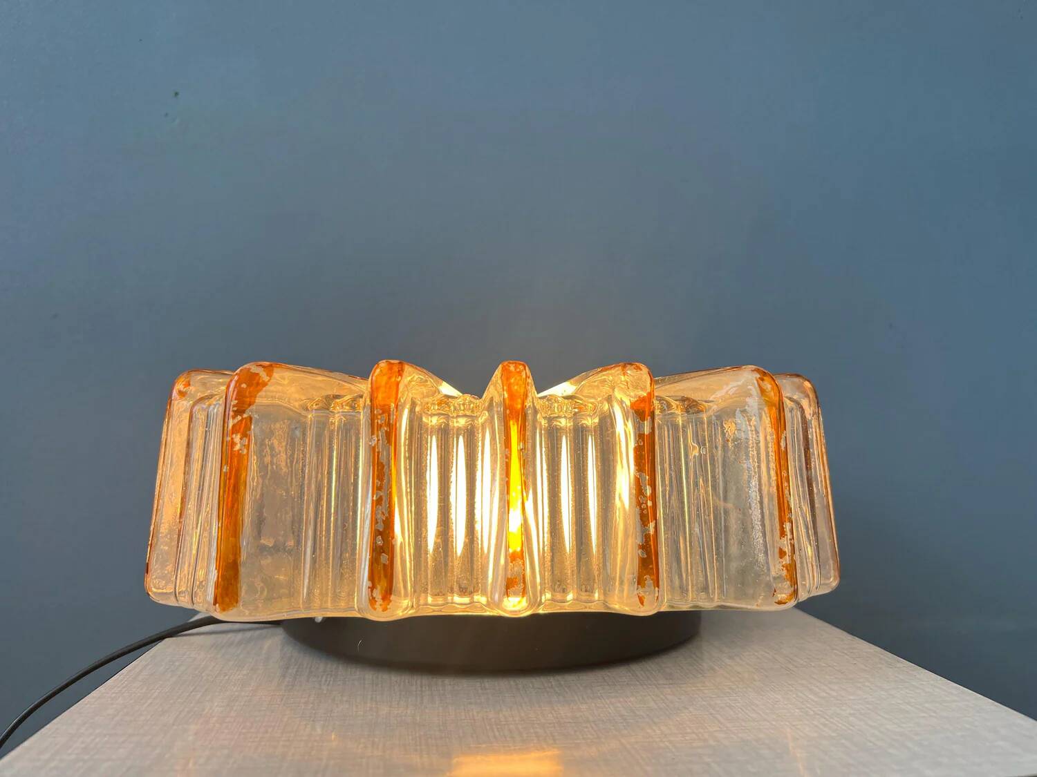 Plafonnier vintage Herda en verre