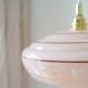 Clichy pink glass pendant with a rim