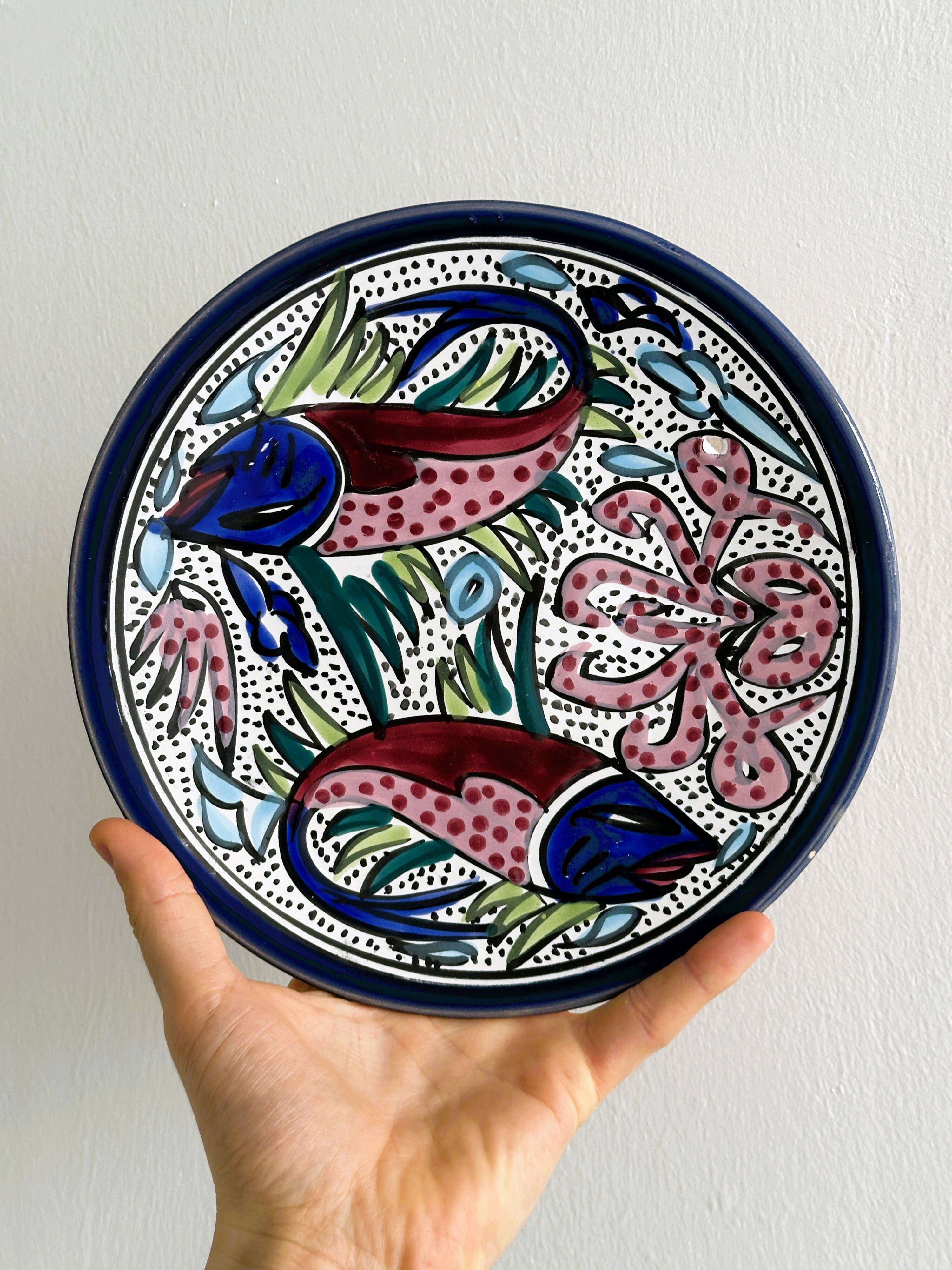 Colorful ceramic plates.
