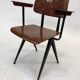 Vintage Galvanitas S16 school Chair with armrests and compass of the 1960s