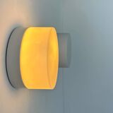 Pair of vintage porcelain and opaline wall lights, France 1970