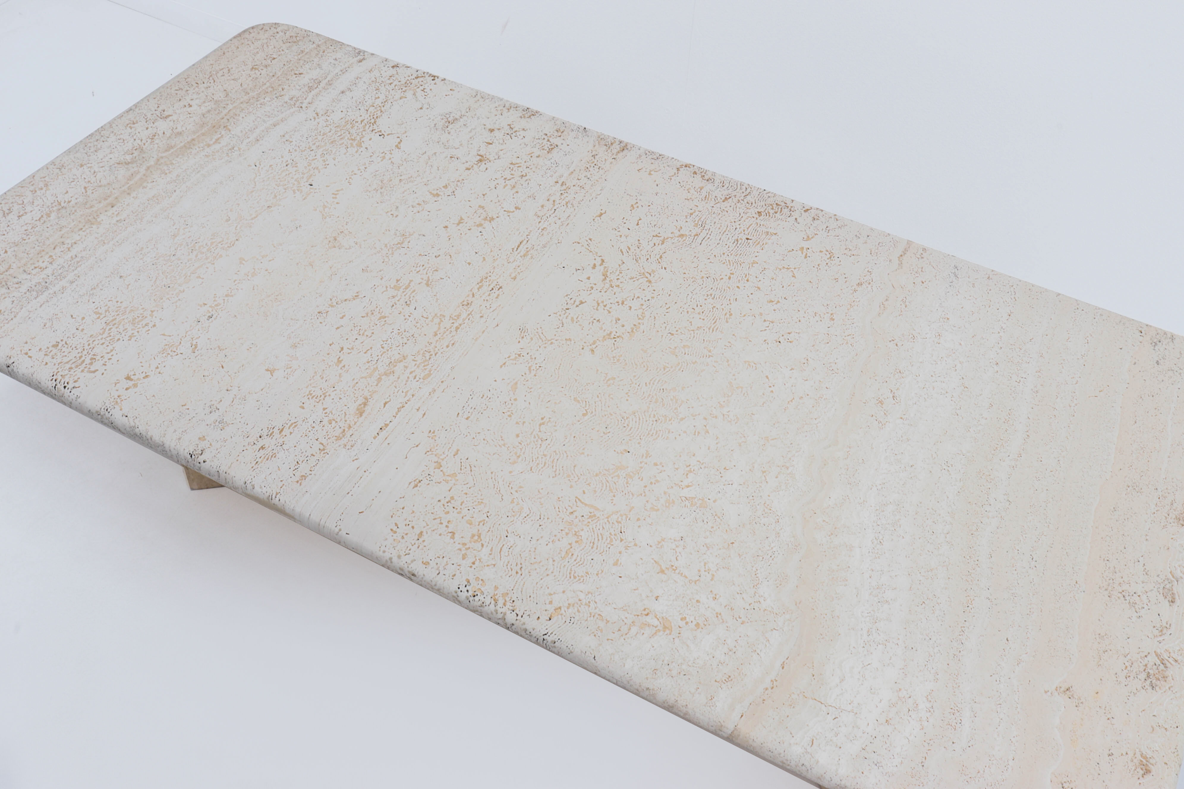 Vintage italian travertine coffee table