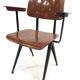 Vintage Galvanitas S16 school Chair with armrests and compass of the 1960s