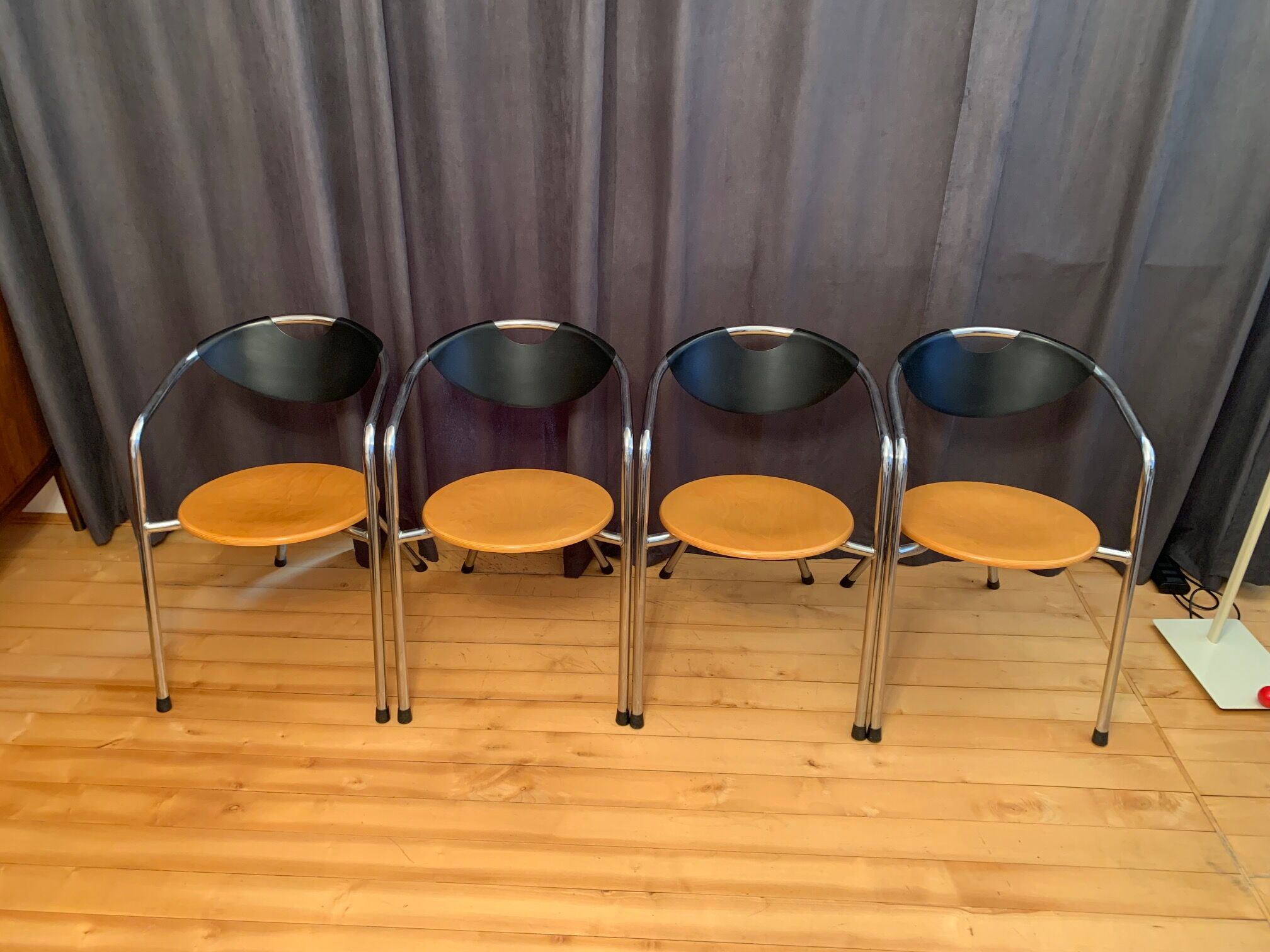 Set of four Plurima chairs, Italy, 1980s
