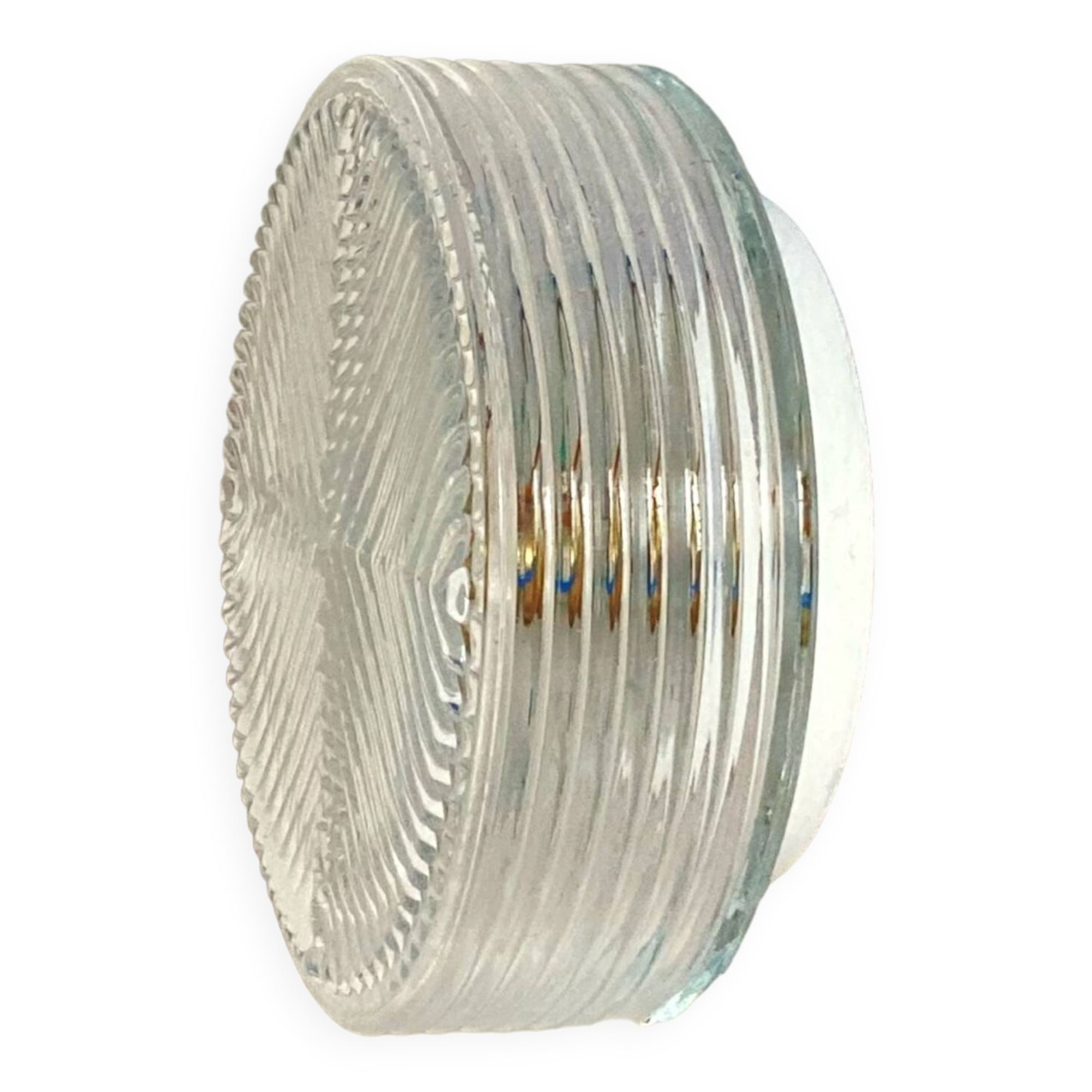 Round ceiling light wall light in minimalist glass 1970 1980 seventies eighties LAMP-7129