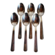 6 Silver-Plated Metal Table Spoons by DAM