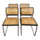 Set of four B32 chairs by Marcel Breuer made in Italy.