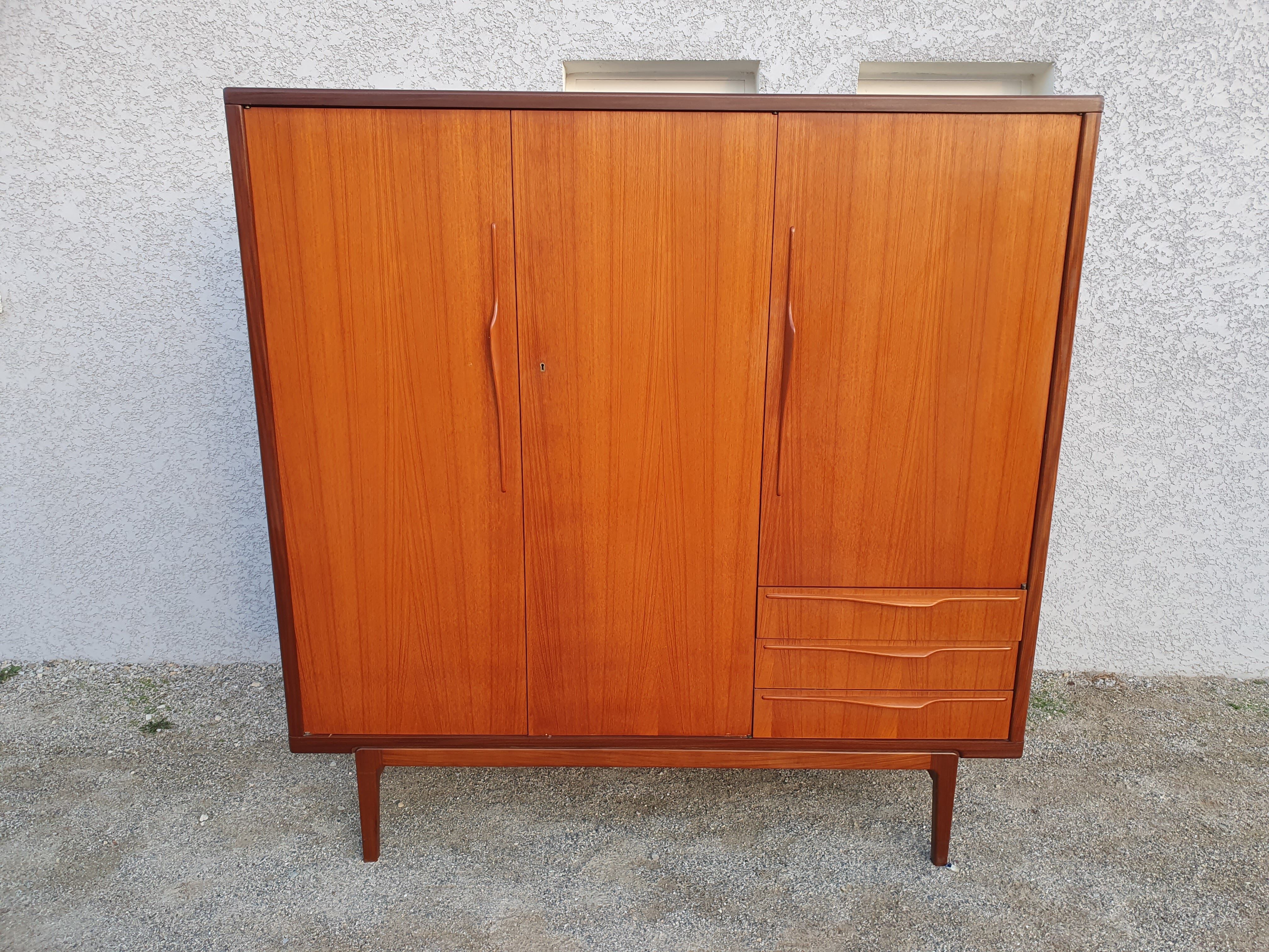 Vintage Scandinavian teak wardrobe