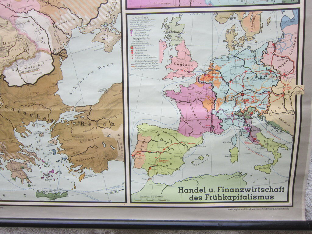 Grande carte scolaire allemande Westermann