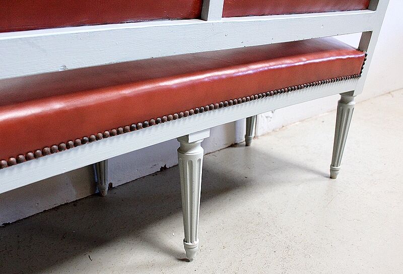 Beech children's bench, Louis XVI style, Early 20th century