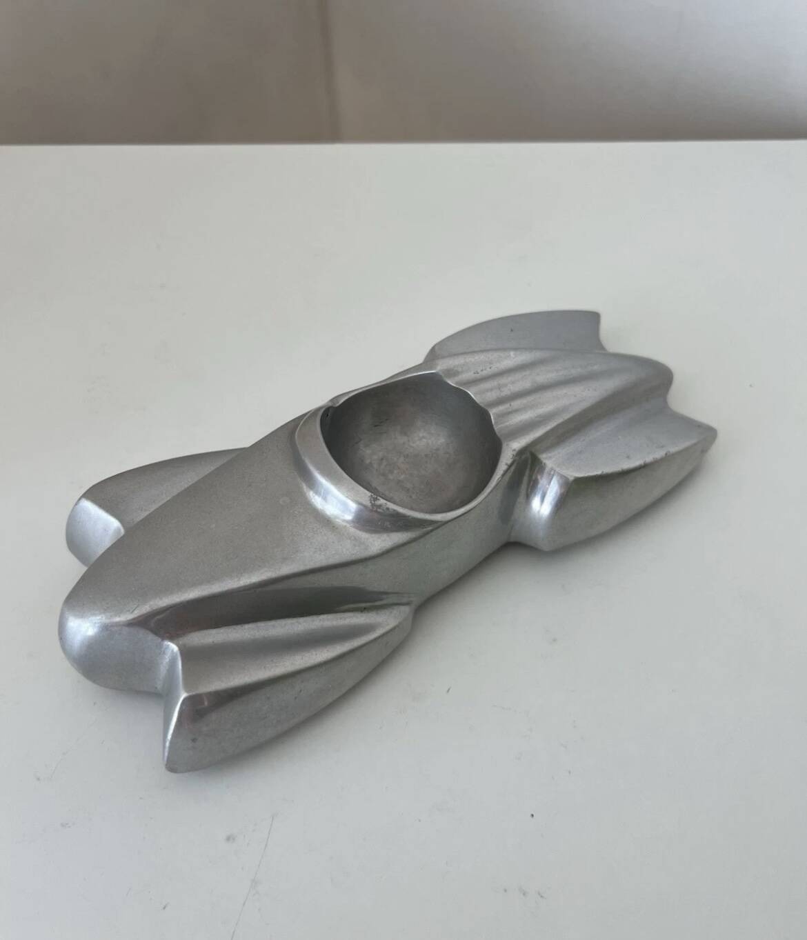 Antique Art Deco Mercedes aluminum car ashtray?