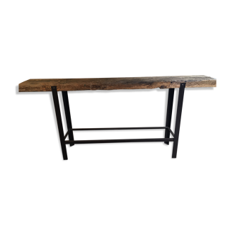Iron and wood console