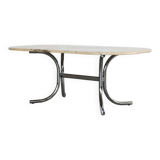 Table basse vintage | tableau | marbre | suède (2)