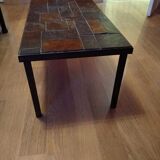 Slate patinated iron coffee table, 70