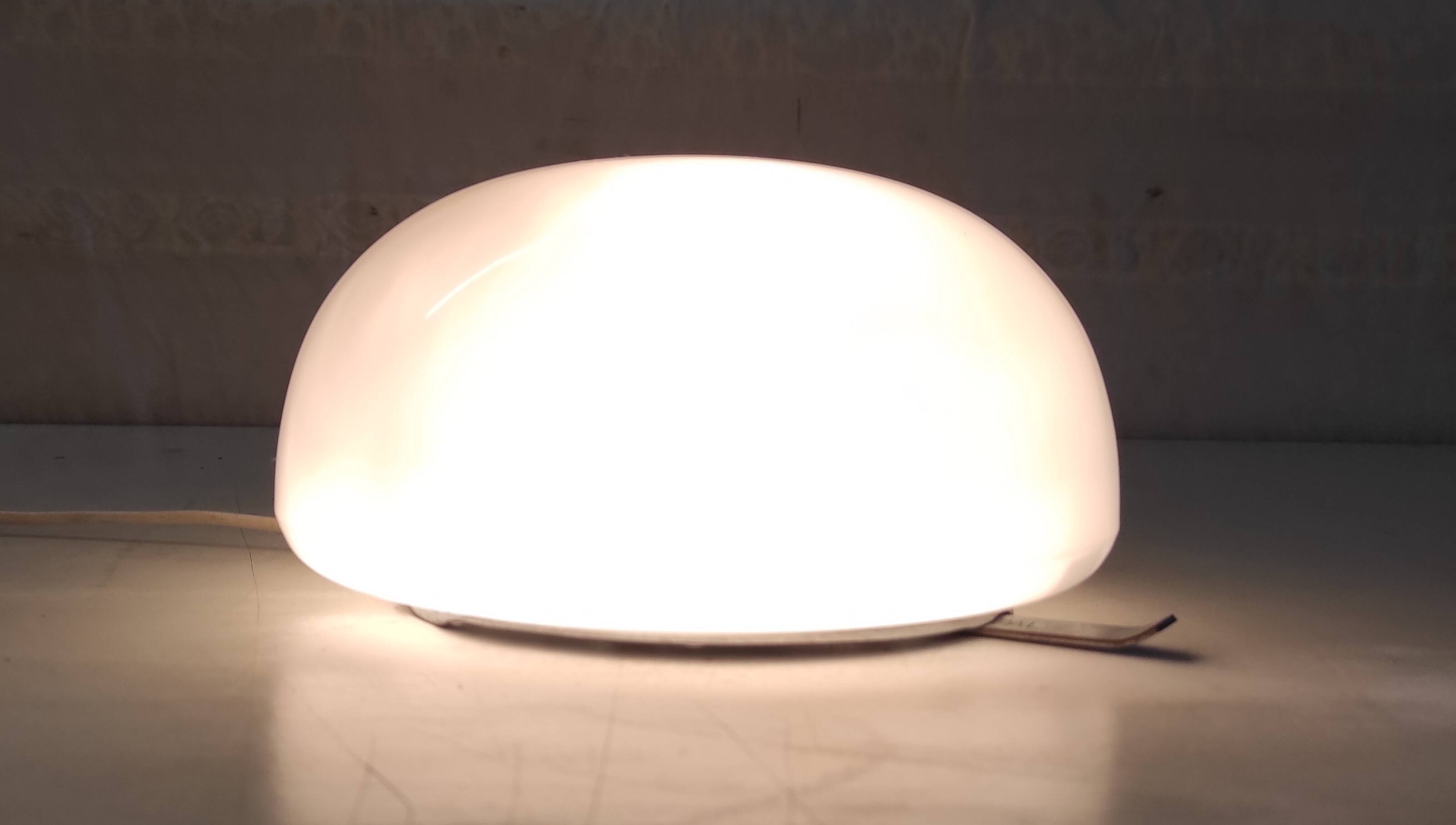 Opaline globe ceiling or wall light 20 cm - mid-20th century
